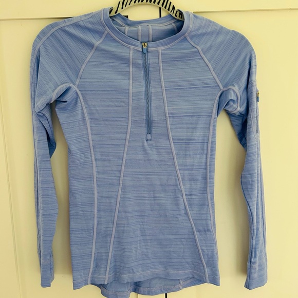 Athleta Pacificia - UPF Light Blue Long Sleeve Athletic Top - Picture 1 of 5